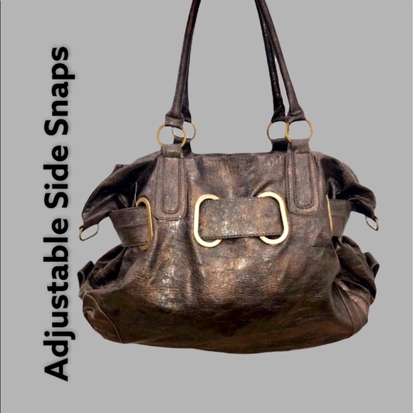 🛑BOGO 1/2 🆕Oversized Adjustable Antique Gold Bag - Picture 3 of 7